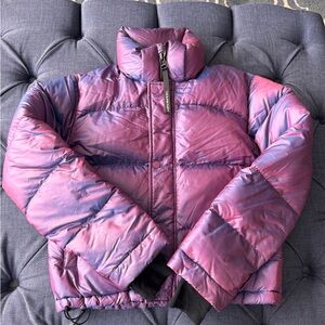 Aritzia Purple and Pink Puffer Jacket